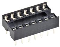 1-2199298-3 TE Connectivity, 1-2199298 2.54mm Pitch Straight 14 Way, Through Hole Standard Pin Ladder IC Dip Socket, 1A