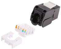 26110352-60 Roline Cat6a RJ45 16 Port Keystone Jack, UTP Shielding