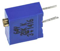 m64y203kb40 Vishay 64Y Series 19 (Electrical), 22 (Mechanical)-Turn Through Hole Trimmer Resistor with Pin Terminations, 20kΩ ±10%