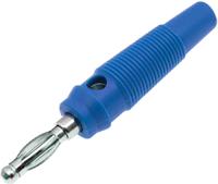 208-0253 RS PRO Blue Male Banana Plug, 4 mm Connector, Screw Termination, 24A, 30V, Nickel Plating