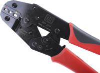 399-2019 RS PRO Hand Ratcheting Crimp Tool for Insulated DIN terminals red, blue, yellow, 0.75 → 6mm² Wire