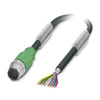 1522778 Phoenix Contact Male 8 way M12 to 8 way Unterminated Sensor Actuator Cable, 1.5 m