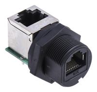 111-6747 RS PRO RJ45 Female 90° Coupler, Cat5e, Shielded