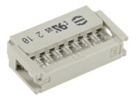 09185166813 HARTING 16-Way IDC Connector Socket for Cable Mount, 2-Row