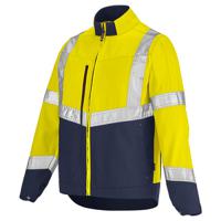 la-3hvn3pi-701-2 Cepovett Safety 3HVN3PI Yellow/Navy Men Hi Vis Jacket, 2