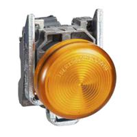 xb4bvb5ex Schneider Electric, Harmony XB4 Yellow LED Pilot Light Complete, 22mm Cutout, IP40, IP65, 24V