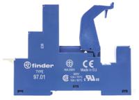 9701spa Finder 97 5 Pin 250V ac DIN Rail Relay Socket, for use with 46.61 and 46.52 Series Relay