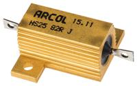 hs25-82r-j Arcol, 82Ω 25W Wire Wound Chassis Mount Resistor HS25 82R J ±5%