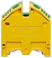 501-960 RS PRO 2-Way Top Hat Earth Block, 2.5 → 25 mm² Wire, Screw Down, Nylon Housing