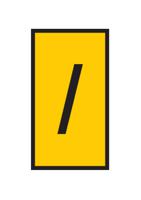 561-02724-wic2-pa66-ye HellermannTyton WIC Snap On Clip On Cable Marker, Yellow, Pre-printed "/", 2.8 → 3.8mm Cable, for Cables and