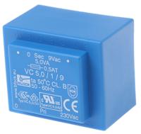vc-5019 Block 9V ac 1 Output Through Hole PCB Transformer, 5VA
