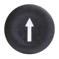 zba335 Caps white with black arrow / high / for push button