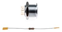 175-8556 RS PRO Illuminated Push Button Switch, Momentary, Panel Mount, 16mm Cutout, SPST, Green, Red LED, 36V dc, IP67