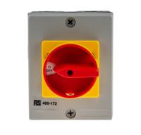 466-172 RS PRO 3P Pole DIN Rail Isolator Switch - 32A Maximum Current, 11kW Power Rating, IP65