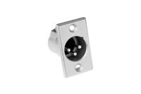 ac3mmpnz Amphenol Industrial Chassis Mount XLR Connector, Male, IP40, 133 V, 3 Way, Silver Plating