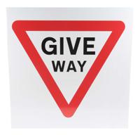 181-2261 RS PRO Plastic Give Way Road Traffic Sign, H450 mm W450mm