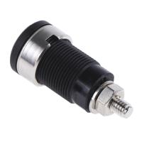 seb-6445-ni-sw Schutzinger Black Female Banana Socket, 4 mm Connector, Screw Termination, 32A, 1000V, Nickel Plating