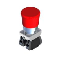 102-719 RS PRO Push Button Switch, Snap Action, Panel Mount, 22.5mm Cutout, 1NO+1NC, IP20, IP65