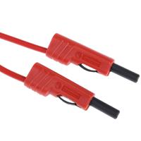 973646101 Hirschmann Test & Measurement, 16A, 30 V ac, 60V dc, Red, 1m Lead Length