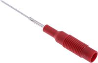 973601101 Hirschmann Fixed Test Probe, 1mm Tip, 30 V ac, 60V dc, 4mm Socket