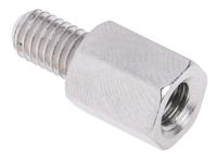 806-6632 RS PRO Standoff, M5 x M5 Thread, 10mm Body, Brass, Male/Female, 8mm Stud