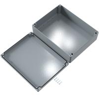 01314011 Rose Aluminium Standard Series Grey Die Cast Aluminium Enclosure, IP66, IK09, Grey Lid, 400 x 310 x 110mm