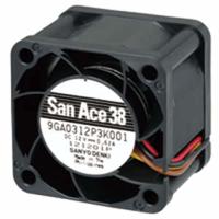 9ga0312p3g001 Sanyo Denki San Ace 9GA Series Axial Fan, 12 V dc, DC Operation, 27m³/h, 4W, 330mA Max, 38 x 38 x 28mm