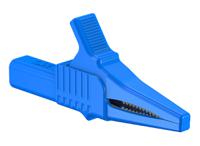 669755-23 Staubli Crocodile Clip 4 mm Connection, Brass Contact, 32A, Blue