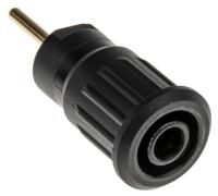 233130-21 Staubli Black Female Banana Socket, 4 mm Connector, Press Fit Termination, 24A, 1000V, Gold Plating
