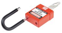175-1182 RS PRO Red 1-Lock ABS, Steel, PVC Safety Lockout Padlocks, 6mm Shackle, 46mm Attachment