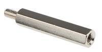 806-6736 RS PRO Standoff, M4 x M4 Thread, 35mm Body, Brass, Male/Female, 8mm Stud