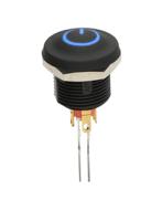 ixp5w02brxn9 APEM IX Series Illuminated Illuminated Push Button Switch, Momentary, Panel Mount, 12mm Cutout, NC/NO, Blue LED, 28V