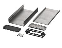 84046200hmt1-abph-1040-0200 Bopla Alubos (Set) Series Black Aluminium General Purpose Enclosure, IP65, Black Lid, 108 x 42 x 200mm