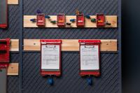 permit-display-case-brady-branded Brady Red 1-Lock Plastic Group Lockout & Permit Control, 6.60mm Shackle