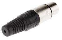 458-002 RS PRO Cable Mount XLR Connector, Female, 250 V ac, 3 Way, Silver Plating