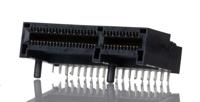 pcie-064-02-f-d-ra Samtec PCIE Series Right Angle Female Edge Connector, Through Hole Mount, 64-Contacts, 1mm Pitch, 2-Row, Solder