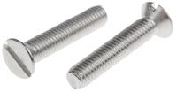 914-1740 RS PRO Slot M8 Countersunk A2 304 Stainless Steel Machine Screws DIN 963 x 40.0mm