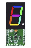 mikroe-2734 MikroElektronika MIKROE-2734, 7-SEG RGB Click 7 Segment Display mikroBus Click Board