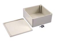 1591usgy Hammond 1591 Series Grey ABS Enclosure, IP54, Grey Lid, 119 x 119 x 56mm