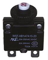 w57-xb1a7a10-15 TE Connectivity Thermal Circuit Breaker - W57  Single Pole 250V ac Voltage Rating, 15A Current Rating