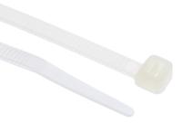 811-1634 RS PRO Cable Tie, Heat Stabilised, 160mm x 4.8 mm, Natural Nylon, Pk-100
