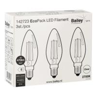 142723 Bailey Electric & Electronics bv EcoPack E14 LED Bulbs 4 W(40W), 2700K, Warm White, Candle shape