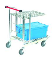 789-8542 RS PRO 2 Shelf Aluminium Retail Stock Trolley Trolley, 520 x 890mm, 50kg Load