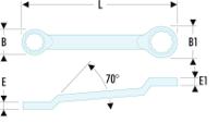 55a34x36 Facom 55A Series Ring Spanner, 34mm, Metric, Double Ended, 440 mm Overall