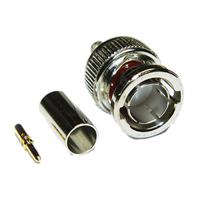 123-830-tng-ra7000 Interface Connectors, Plug Cable Mount BNC Connector, 75Ω, Crimp Termination, Straight Body