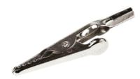 205-408 RS PRO Crocodile Clip Alligator Clip Connection, Nickel-Plated Steel Contact, 10A, Silver