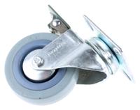 366727 Guitel Hervieu Braked Swivel Castor Wheel, 60kg Capacity, 75mm Wheel