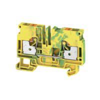1991810000 Weidmuller  A Series Green/Yellow, 6mm², Single-Level, Push In Termination
