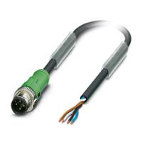 1412069 Phoenix Contact Male 4 way Straight Plug M12 SPEEDCON to 4 way Free Cable End Sensor Actuator Cable, 2 m