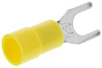 613-9586 RS PRO Insulated Crimp Spade Connector, 4mm² to 6mm², 12AWG to 10AWG, M5 Stud Size Vinyl, Yellow